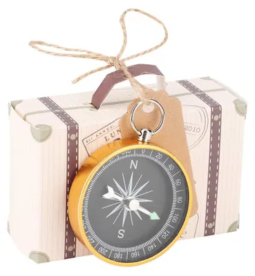 Produktbild von Set von 20 Trauringen mit Kompass und Kraftetiketten für Hochzeiten