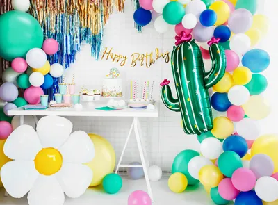 Produktbild von PartyDeco FB65, Spielzeugballon, Folie, Weiß, Gelb, Einfarbig, Party, Blume