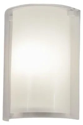 Productafbeelding van Maribel Transparante wandlamp, met een structuur van metaal, glas en methacrylaat, E27-fitting (40 W), beschermingsgraad IP20, afmetingen 23 x 11,5 x 32,5 cm - Maribel Lighting