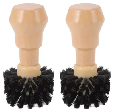 Image de Solidchoice - Brosse de nettoyage professionnelle pour machines à café, avec manche en bois