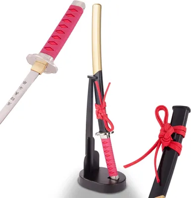 Immagine prodotto di Spada tagliacarte - Mini Katana 20 cm - Molto affilata - Giapponese fatta a mano con supporto - Elegante spada da samurai dei clan giapponesi MT-32N