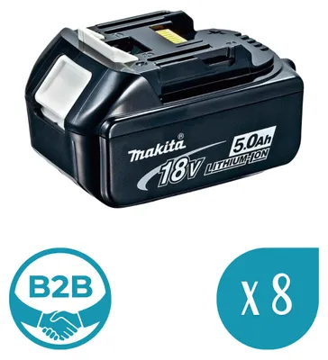Produktbild von Pack mit 8 Batterien MAKITA BL1850 (18V - 5,0 Ah)