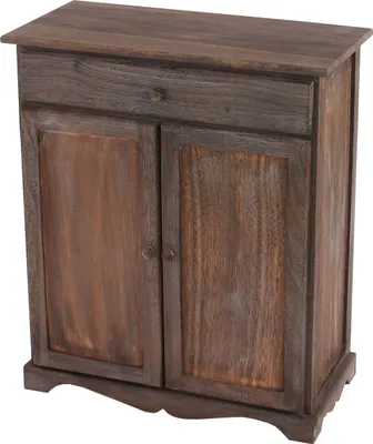 Produktbild von Kommode Schrank, 78x66x33cm, Shabby-Look, Vintage braun