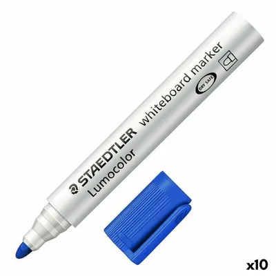 Obrázok produktu pre STAEDTLER Whiteboardmarker Lumocolor blau 10 Stück