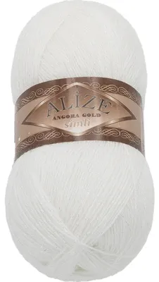 Image de Alize Angora Or Simli fil no 55 blanc