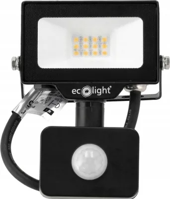 Zdjęcie produktu dla Naświetlacz Led Halogen 10W 4000K Neutralny Ip65 Nl-1 Z Czujnikem Ruchu Pir