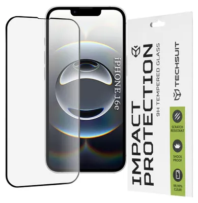 Produktbild von Techsuit Full Cover Impact Protection Displayschutzfolie für Apple iPhone 16e - Schwarz
