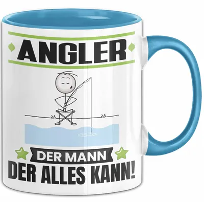 Produktbild von Angler Tasse Geschenk für Angler Der Mann Der Alles Kann Geschenkidee zum Geburtstag (Blau)