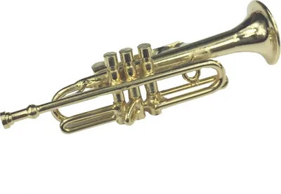 Produktbild von Trompete Brosche Trompetenbrosche Miniblings Pin Anstecker Trompeter vergold BOX