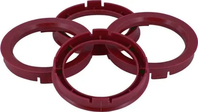 Produktbild von 4x TPi Zentrierringe 6335610 ABS (Acrylnitril-Butadien-Styrol-Copolymerisat) Kohlefaser 56.1mm 63.3mm