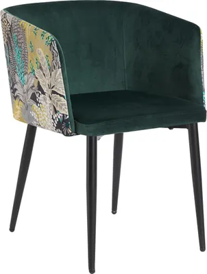 Produktbild von Stuhl Destin gepolstert mit Armlehnen, halbhohe Lehne, Grau, 58x73x56 cm, Sitzhöhe 46 cm