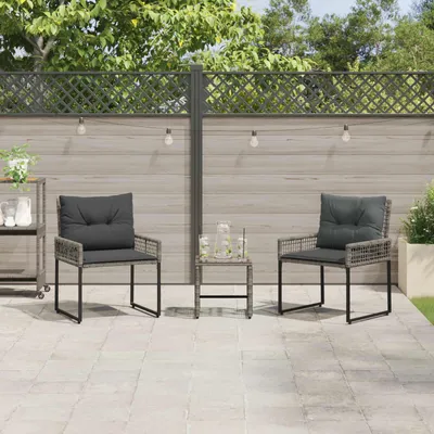 Produktbild von "es Produkt" Gartenmöbel-Set mit Kissen - 3 pcs - CLORIS - Grau - Sitzgruppe V2840
