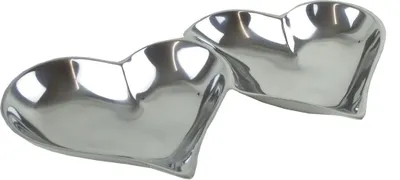 Produktbild von Casablanca Doppelschale Herz Alu poliert B 35 cm 2er Set