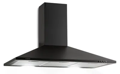 Produktbild von Klarstein Zugspitze 90 Dunstabzugshaube - Wandhaube, Wand-Abzugshaube, 65 W, max. 310m³/h Abluftleistung, Abluft/Umluft, Kochflächenbeleuchtung, inkl. Montagematerial und Fettfilter, schwarz