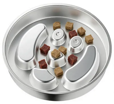 Imagen del producto de Comedero para perros de acero inoxidable que ralentiza la alimentación