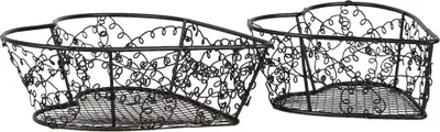 Zdjęcie produktu dla Zestaw 2 pudełek do przechowywania Clayre & Eef 16x16x5 / 12x12x5 cm Brązowy Metal