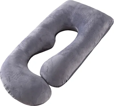 Produktbild von Schwangerschaftskissen mit Samt Kissenbezug, Soft Seitenschläferkissen für Schwangere Frauen, Ganzkörperkissen,145cmx70cm(J-förmiges,Dunkelgrau)