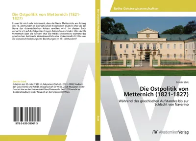 Produktbild von Die Ostpolitik von Metternich (1821-1827)
