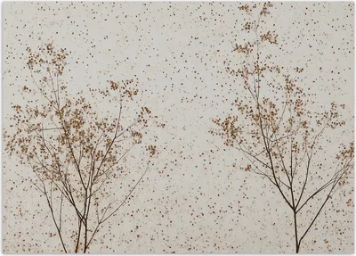 Produktbild von Vlies fototapete Sträucher mit Blumen 350x245 cm Feeby Grau inkl. Kleber einfache Montage