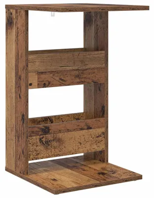 Image de Table d'appoint en bois au style industriel