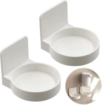 Imagen del producto de Soportes para dispensadores de jabón y botellas, 2 unidades, para montaje en pared, ideales para ducha y baño