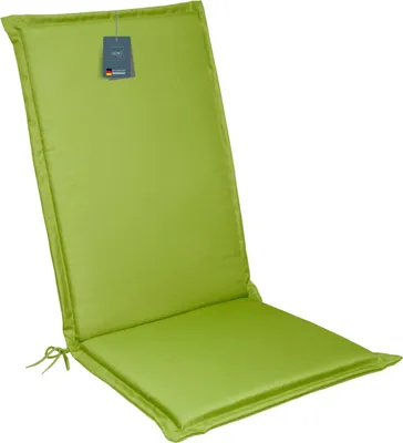Produktbild von LILENO HOME Gartenstuhl Auflagen [1er Set - Hochlehner] in Apfelgrün - bequeme Liegen als Sitzauflagen für Gartenmöbel - Stuhlkissen für Gartenstühle und Klappstühle MIA