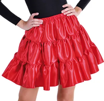 Produktbild von M212001-7-116 rot Kinder Satin Rock-Petticoat-Unterrock Gr.116