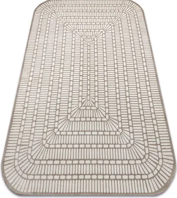 Produktbild von Teppich PEARL 53132B beige / Sahne - Geometrisch exklusiv, strukturell beige 192x290 cm