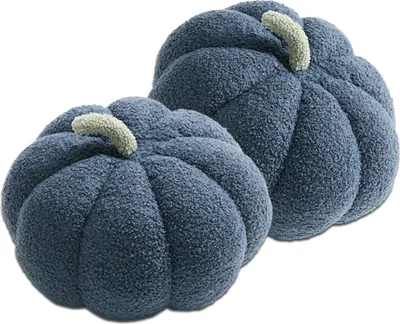 Obrázok produktu pre CANDeal 2 kusy 35 cm tekvica dekoračný vankúš pre domácnosť, fotografovanie v detskej izbe, Halloween, dekoračný vankúš, modrá