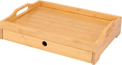 Produktbild von bremermann Serviertablett mit Schublade | Bambus | Frühstückstablett ca 43 x 31