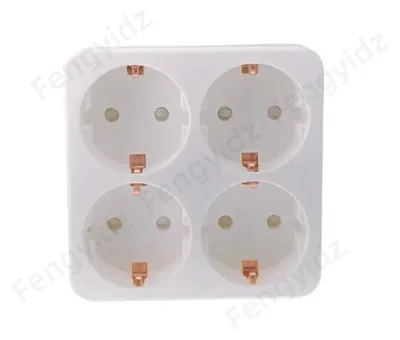 Produktbild von Europäischer Typ Konvertierungsstecker 1 bis 2/3/4-Wege EU Standard Netzteil Steckdose 16 A 250 V Reise-Ladeadapter.Version:4 Stecker