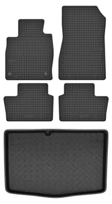 Produktbild von Gummimatten + Kofferraumwanne für Nissan Juke II F16 2019- (SUV, unterer Ladeboden) – Schwarz, passgenau – Wielganizator