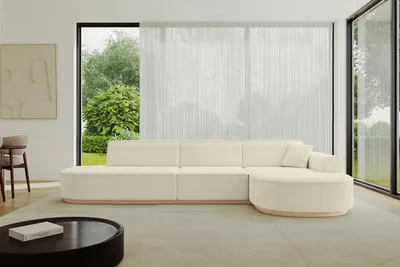 Produktbild von ALTDECOR Ecksofa in L-Form  MARI-L2-v1 - 328x171x83 cm Beige -  Corner Sofa Bett Eckcouch Couch Wohnlandschaft Cauchsofa
