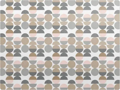 Obrázok produktu pre Geometrické Polkruhy– Ochranná podložka na podlahu – Podložka pod stoličku – 120 x 90 cm – Protišmyková podložka na tvrdé podlahy