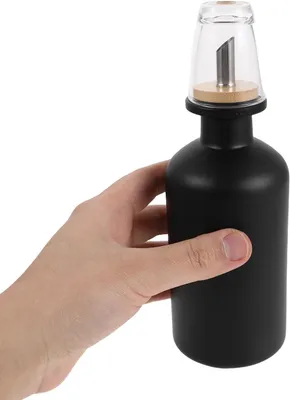 Produktbild von Mundspülspender mit 11,8oz Fassungsvermögen, Holztablett und Glasbecher, nachfüllbar, im minimalistischen Design für das Badezimmer und Geschenkgelegenheiten