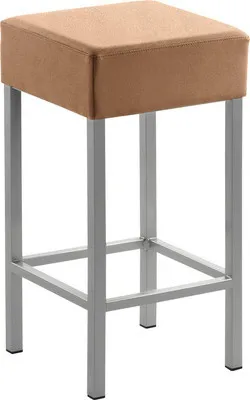 Produktbild von Barstuhl Mayer Sitzmöbel 1113 34 x 34 x 65 cm Stahl perlsilber/hellbraun