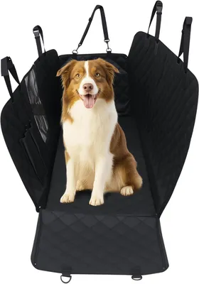 Produktbild von Hundedecke für die Rückbank im Auto, wasserdicht und rutschfest, mit Seitenschutz und Sichtfenster, geeignet für SUV, Limousine und Van - 137 x 147 cm