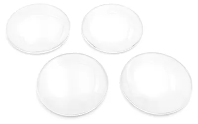 Produktbild von Vintageparts Glas Cabochons klar rund 35mm, 4 Stück
