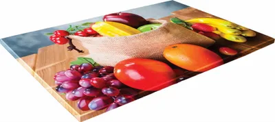 Zdjęcie produktu dla SZKLANA DESKA KUCHENNA 30x20 185a Owoce