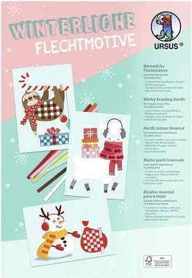 Produktbild von URSUS Winterliche Flechtmotive, Kunstpapier