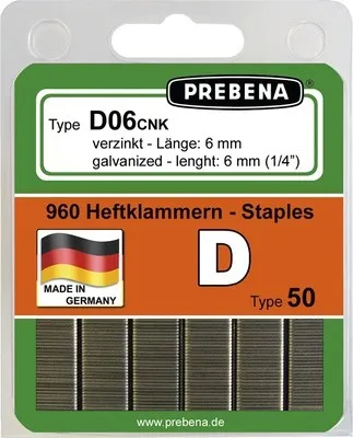 Produktbild von Heftklammern Prebena Type D06CNK-B 960 St.