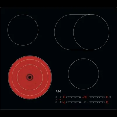 AEG Autarkes Kochfeld / Strahlenbeheizt 3000 Radiant Hob / / Slider-Bedienung / 60 cm TO64RA07CB Frontansicht