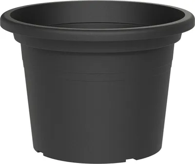 Produktbild von TeraPlast™ Pflanzgefäße BASIC rund Ash anthrazit 18 cm - Kunststoff