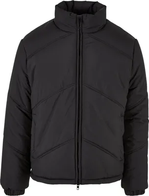 Productafbeelding van Bunda Urban Classics, gewatteerde jas met pijlprint, zwart - maat M