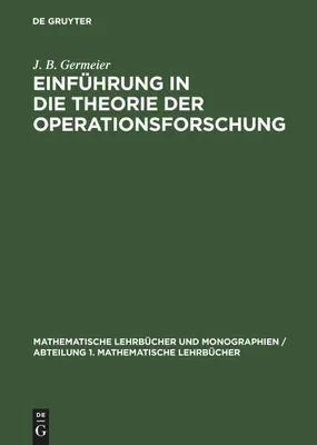 Produktbild von Einführung in die Theorie der Operationsforschung