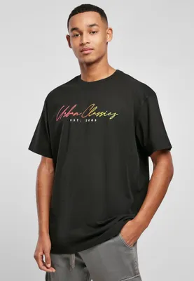 Zdjęcie produktu dla T-shirt męski Urban Classics Script Logo Tee czarny - M