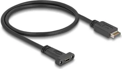 Obrázok produktu pre DeLOCK 85526, 0,5 m, USB E, USB C, USB 3.2 Gen 2 (3.1 Gen 2), 10 Gbit/s, Čierna