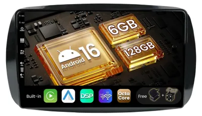 Obrázek produktu pro Autorádio 6G+128G Android 14 pro Mercedes-Benz Smart 453 Fortwo – Bezdrátové CarPlay/Android Auto – 9 palců