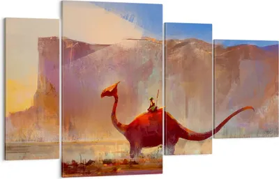 Produktbild von Bild auf Leinwand - Leinwandbild - Fantasie Märchen - 120x70cm - Wand Bild - Wanddeko - Wandbilder - Leinwanddruck - Bilder - Kunstdruck - Wanddekoration - Leinwand bilder - Wandkunst - DL120x70-3932