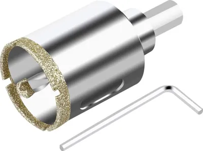 Produktbild von Diamant Lochsäge 32 mm, Diamantbohrer mit Zentralführungsbohrer, Fliesenlochsäge mit Diamant Oberflächenbeschichtung zum Schneiden von Glas, Fliesen, Keramik, Marmor, Kalkstein